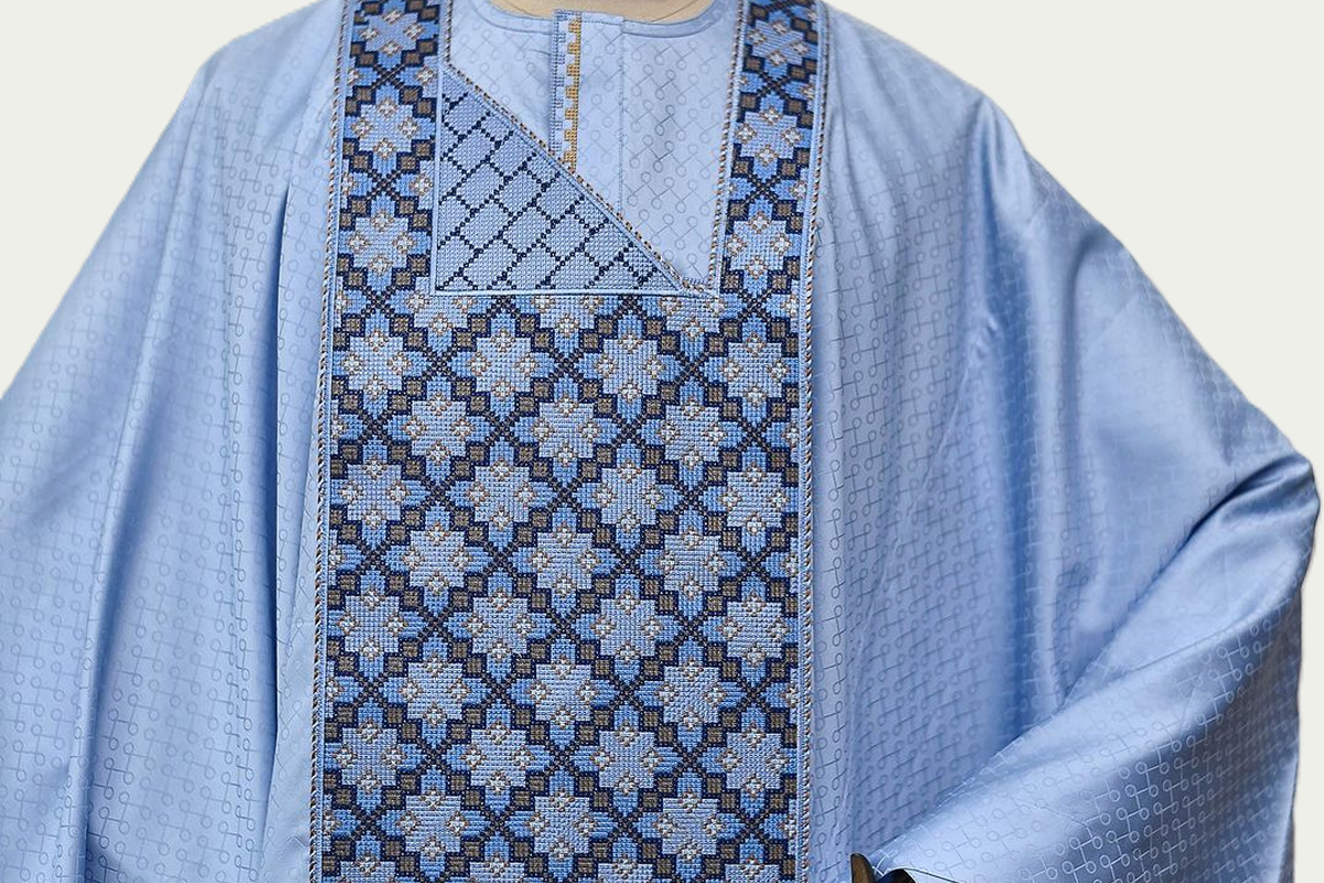 Agbada chest embroidery