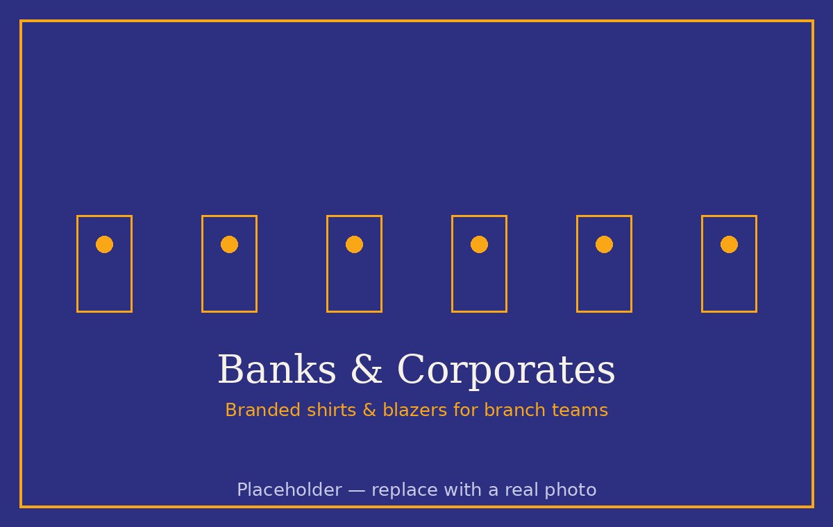 Bank and corporate uniform embroidery
