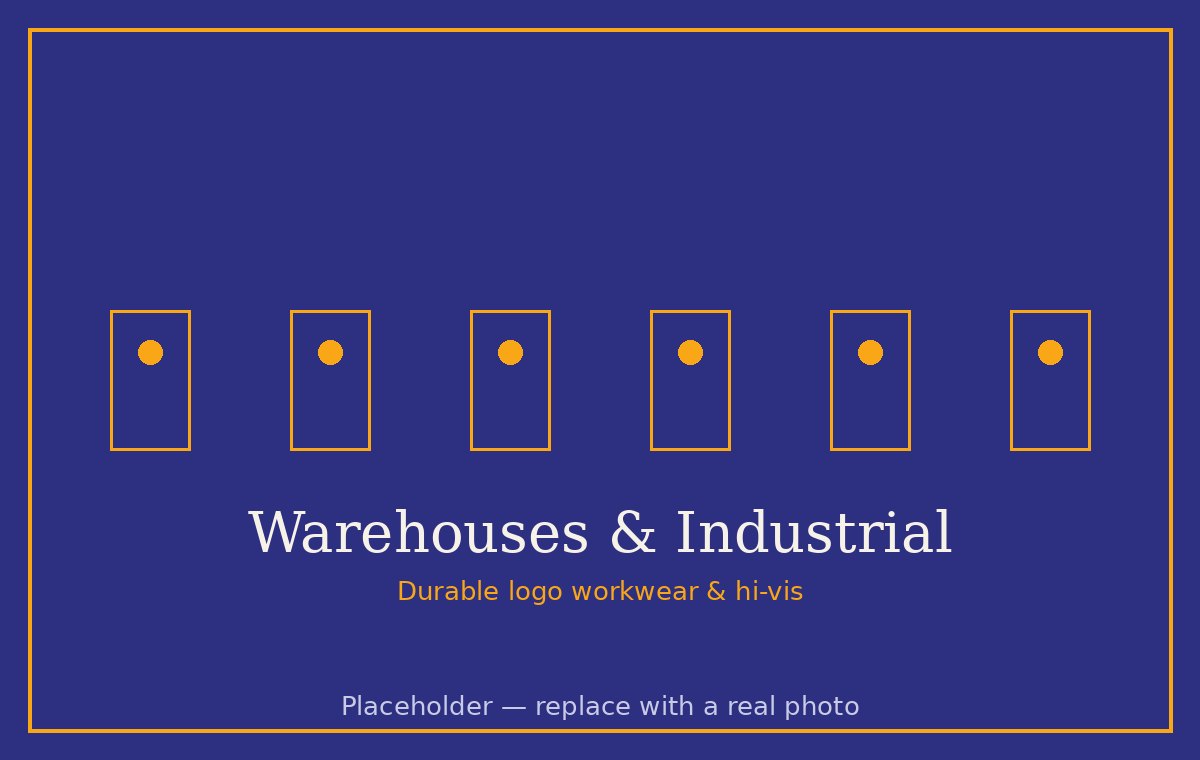 Warehouse and industrial workwear embroidery